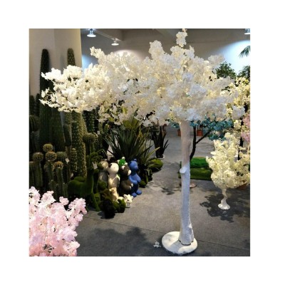 Outdoor lighted Artificial flower Cherry Blossom Tree plants,White Indoor led Wedding artificial cherry plants and trees