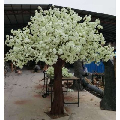 Silk Blossom Wedding Decoration Plastic Flower Outdoor Lighted Fake Bonsai Wooden Artificial Cherry Tree