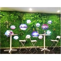 wholesale indoor 1sqm Artificial vertical green wall plastic plant wall fake grass wall